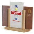 thumbnail image 1 of M&T Displays Contemporary Desktop Menu Holder with Acrylic U Type Pocket, Portrait Table Top Sign Holder, Ad Frame for Restaurant, Store, Wedding, Party, Event (2 Pack) (Natural Wood, 8.5x11), 1 of 6
