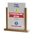 thumbnail image 1 of M&T Displays Contemporary Desktop Menu Holder with Acrylic U Type Pocket, Portrait Table Top Sign Holder, Ad Frame for Restaurant, Store, Wedding, Party, Event (2 Pack) (Natural Wood, 8.5x11), 1 of 7