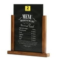 thumbnail image 1 of M&T Displays Contemporary Desktop Menu Holder with Chalkboard, Portrait Table Top Sign Holder, Ad Frame for Restaurant, Store, Office, Wedding, Party, Event (2 Pack) (Dark Wood, 8.5x11), 1 of 7