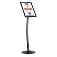thumbnail image 1 of M&T Displays Curved Menu Board 11x17 Floor Standing Black Aluminum Pedestal Sign Holder (5-Pack), 1 of 10