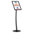 thumbnail image 1 of M&T Displays Curved Menu Board, 11x17 inch Black Pedestal Sign Holder Floor Standing Aluminum Front Loading Easy Open Poster Message Advertisement Holder for Restaurant Cafe Hotel (3-Pack), 1 of 6