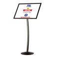 thumbnail image 1 of M&T Displays Curved Menu Board, 18x22 inch Black Pedestal Sign Holder Floor Standing Aluminum Front Loading Easy Open Poster Message Advertisement Holder for Restaurant Cafe Hotel (100-Pack), 1 of 7