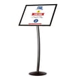 thumbnail image 1 of M&T Displays Curved Menu Board, 18x22 inch Black Pedestal Sign Holder Floor Standing Aluminum Front Loading Easy Open Poster Message Advertisement Holder for Restaurant Cafe Hotel (2-Pack), 1 of 6