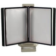 thumbnail image 1 of M&T Displays Desk Reference Organizer with 10 Black Double-Sided 8.5x11 Inch Letter Front Loading Corner Tuck Easy Load Pockets Pivoting Doc Display Catalog Menu Holder Adjustable Heavy Base, 1 of 8