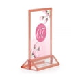 thumbnail image 1 of M&T Displays Desktop Acrylic Sign Menu Holder Double Sided T Shape Tabletop 4x6 Inch Pink Border Bottom Loading Clear Ad Frame for Restaurant Store Wedding Party Event (12 pack), 1 of 3