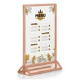 thumbnail image 1 of M&T Displays 5x7 T-Shape Acrylic Menu Holder Gold Border Double Sided Bottom Load Sign (12 Pack), 1 of 8