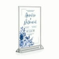 thumbnail image 1 of M&T Displays Desktop Acrylic Sign Menu Holder Double Sided T Shape Tabletop 8.5x11 Inch Silver Border Bottom Loading Clear Ad Frame for Restaurant Store Wedding Party Event (6 pack), 1 of 9