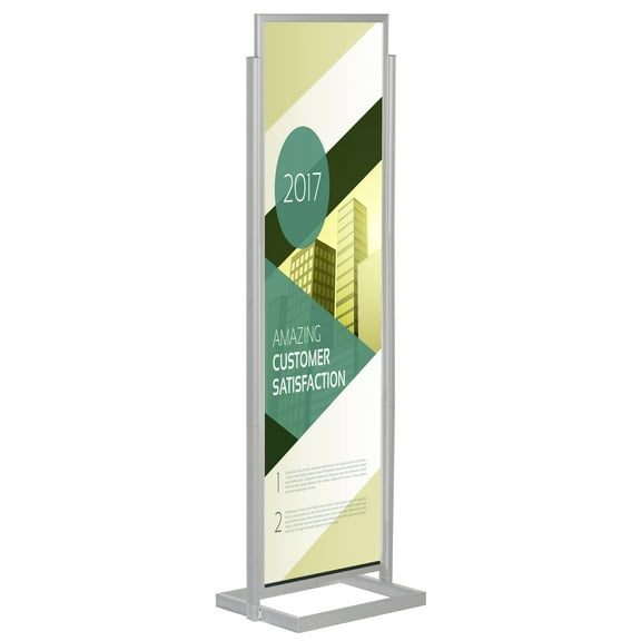 M&T Displays Eco Info Board, Floor Standing Heavy Duty Poster Sign Holder, Double Sided, Advertising Display
