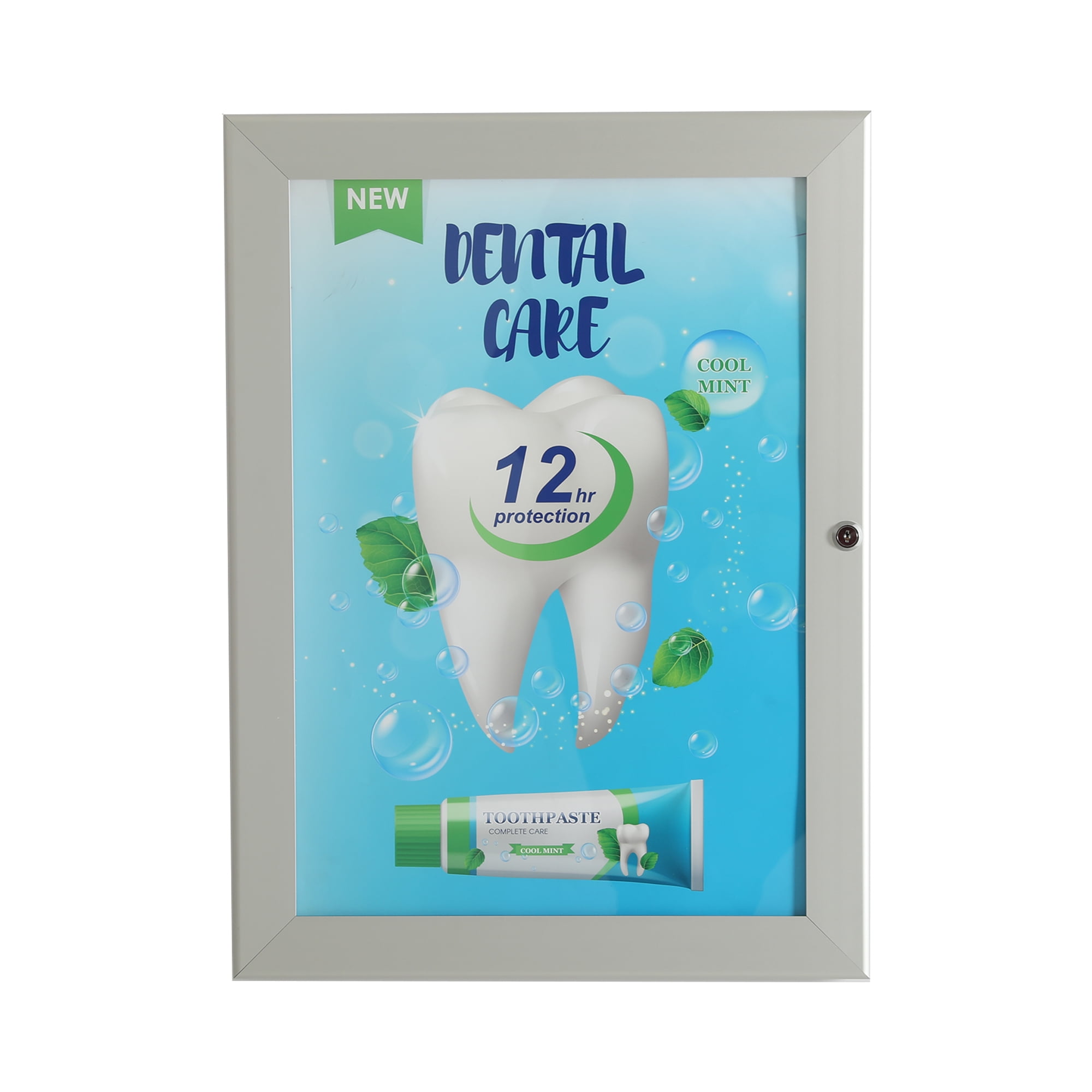 M&T Displays Enclosed Lockable Sealed Poster Showboard 22x28 Inches Silver Aluminum Noticeboard Bulletin Board For Office School Classroom Hospital Commercial Use