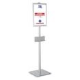 thumbnail image 1 of M&T Displays Floor Stand Universal Holder for Healthcare Product Box with 3.54 - 5.91x9.84 Inch Front Loading Opti Snap Frame Poster Sign Post, Face Mask, Disposable Glove, Facial Tissue, Hospital, 1 of 6