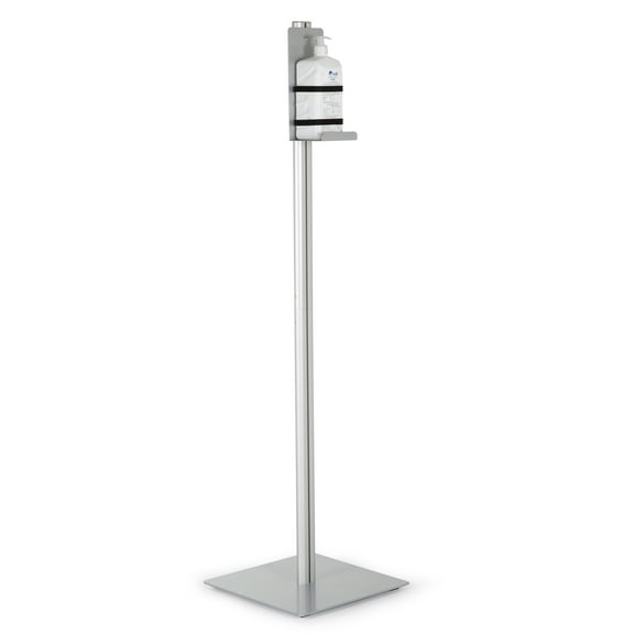 M&T Displays Floor Stand Universal Holder for Liquid/Lotion Soap or Hand Sanitizing Products, Medical Face Mask, Disposable Glove, Wipe, Facial Tissue