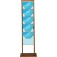 thumbnail image 1 of M&T Displays Floor Standing Double Sided Dark Wood Magazine Brochure Rack - 10 Clear PET G Pocket, 1 of 7