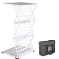 thumbnail image 1 of M&T Displays White Foldable Counter with Brochure Holder & Bag, 2x(8.5x11) Display for Events, 1 of 8