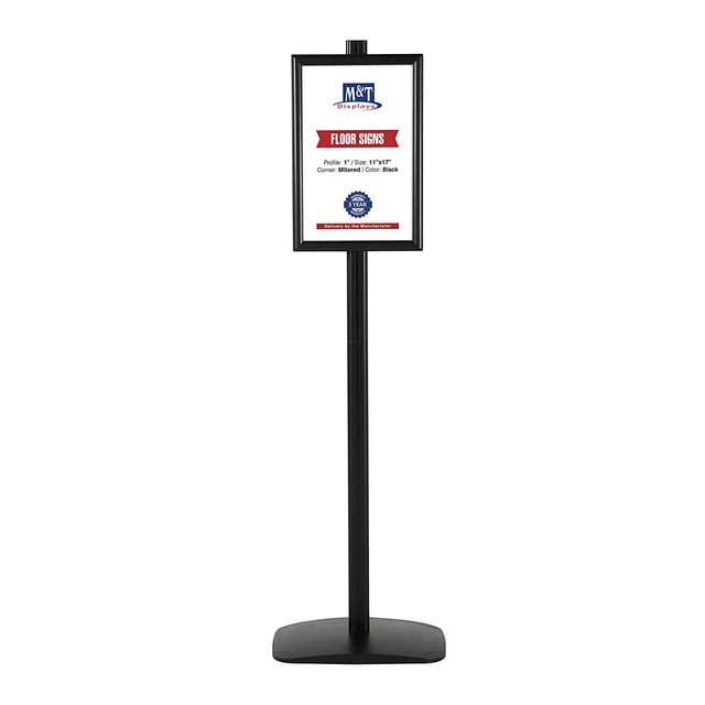 Front Frame Display M&T Displays Free Standing Advertising Display Stand with 1 x (11x17 ...
