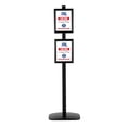 thumbnail image 1 of M&T Displays Double Sided Free Standing Black Aluminum Display Stand Brochure Sign Holder Snap Frame 4x(8.5x11), 1 of 18