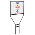 thumbnail image 1 of M&T Displays H Frame Real Estate Yard Sign Post, 24x18 Inch Display Size Banjo Esquire Style 44" Tall Black Metal 0.32" Rod Frame Construction Pointed Legs (3 Pack), 1 of 7