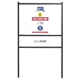 thumbnail image 1 of M&T Displays H Frame Real Estate Yard Sign Post Single Rider, 24x18 Inch 42" Tall Black Metal 3/4" Angle Frame Construction Pointed Legs (5 Pack), 1 of 7