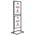 thumbnail image 1 of M&T Displays Black 22x28 Metal Slide-In Poster Stand, 2-Tier Double-Sided Floor Sign Holder Display, 1 of 8