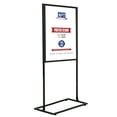 thumbnail image 1 of M&T Displays Double Sided Free Standing Metal Eco Info Board Black 24x36 Slide-In Poster Sign Holder, 1 of 8