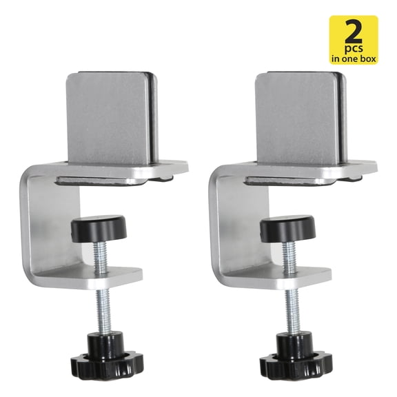 M&T Displays Mid Section Clamp Kit, C-Clamp for Table Panel Separator, Desktop Mount Holder Stand (2 pack)