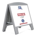 thumbnail image 1 of M&T Displays Mini Street SignPro A-Frame 24.8x19.76 Gray Sidewalk Sign Board for Cafe & Restaurant, 1 of 11
