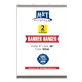 thumbnail image 1 of M&T Displays Newage Snap Poster Banner Clamp 48 inch Silver Aluminum Brochure Sign Holder (2 pack), 1 of 8