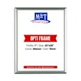 thumbnail image 1 of M&T Displays Opti Snap Photo Picture Poster Frame 22x28 inch Silver 1" Aluminum Profile Front Loading Wall Mounting, 1 of 4