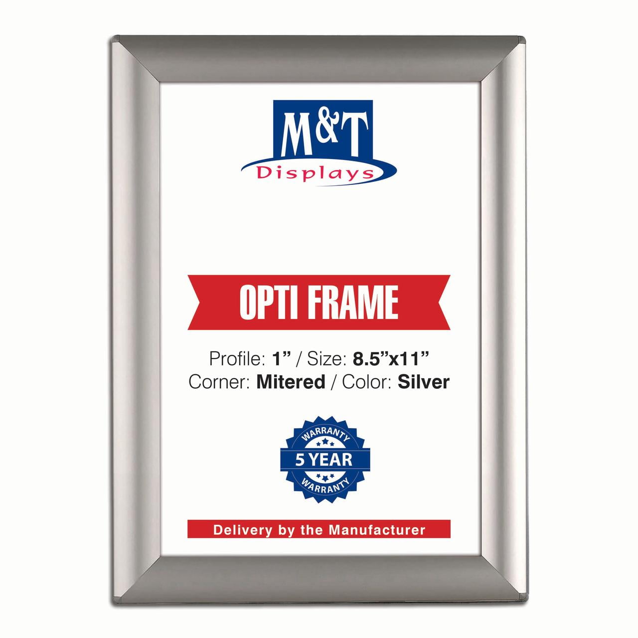 7x10 Satin Gold Metal Picture Frame – Ashford Style, Made In USA With Clear Acrylic