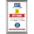 thumbnail image 1 of M&T Displays Opti Snap Picture Frame 11x17 Inch, Front Loading Diploma Frame, Silver Color 1" Aluminum Profile Size, 2 Packs, 1 of 7