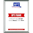 thumbnail image 1 of M&T Displays Opti Snap Poster Frame 22x28 Inch Silver 1" Aluminum Profile Front Loading Wall Mounting Photo Picture Document Certificate Sign Holder Mitered Corner Anti  Cover, 1 of 7