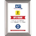 thumbnail image 1 of M&T Displays Opti Snap Poster Frame 8.5x11 Inch Silver 1" Aluminum Profile Front Loading Wall Mounting Photo Picture Document Certificate Sign Holder Mitered Corner Anti Glare Cover (2 pack), 1 of 5