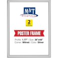 thumbnail image 1 of M&T Displays Picture Frame 36x48 Inch, Front Loading Diploma Frame, Silver Color 1.77" Aluminum Profile Size, 2 Packs, 1 of 7