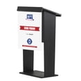 thumbnail image 1 of M&T Displays Plywood Stand up, Floor-Standing Podium, Lectern with Poster Fast, Shelf and Microphone Slot, 45 inch Height (Black), 1 of 3