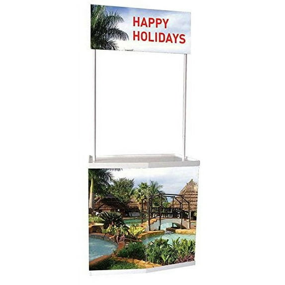 M&T Displays Portable Counter Display With Header, Counter, Black Color Bag,22x28