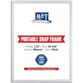 thumbnail image 1 of M&T Displays Portable Snap Poster Frame 1.25" Aluminum Profile Front Loading Wall Mounting Photo Picture Document Certificate Sign Holder Mitered Corner Anti Glare Cover (Silver, 36x48 in), 1 of 15