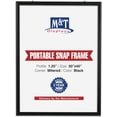 thumbnail image 1 of M&T Displays Portable Snap Poster Frame 30x40 Inch 1.25" Aluminum Profile Front Loading Wall Mounting Photo Picture Document Certificate Sign Holder Mitered Corner Anti Glare Cover (Black, 30x40 in), 1 of 11