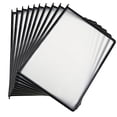 thumbnail image 1 of M&T Displays Reference Organizer Pocket Double-Sided Black 8.5x11 Inch Letter Front Loading Corner Tuck Easy Load Pivoting Catalog Menu Holder (10 pack), 1 of 5