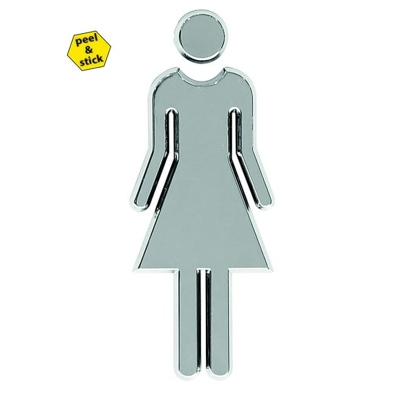 M&T Displays Restroom Bathroom Header Sign (Woman)