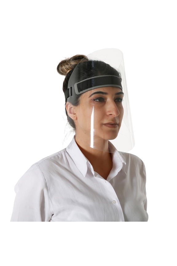 Reusable Face Shield, Adjustable Transparent Full Face Protective Visor for Eye & Head Protection, Barrier Against Coughing, Sneezing and Spitting, Facial Cover for Men & Women (1 Pack)