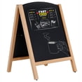 thumbnail image 1 of M&T Displays Rustic Timber Wood Advertising Chalk Board for Indoor use with Slide in Panels a Frame Display (Natural Wood), 1 of 8