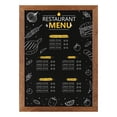 thumbnail image 1 of M&T Displays Slide-In Wood Frame with Double Sided Chalkboard for Ad Frame for Restaurant, Store, Office, Wedding, Party, Event, Home (Dark Wood, 11.70x15.50), 1 of 6