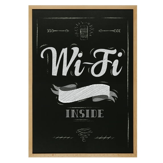 M&T Displays Slide-In Wood Frame with Double Sided Chalkboard for Ad Frame for Restaurant, Store, Office, Wedding, Party, Event, Home (Natural Wood, 23.40x33.10)