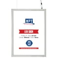 thumbnail image 1 of M&T Displays Smart LEDbox LED Backlit Poster Frame 22x34 Inch Silver 1" Aluminum Profile Front Loading Photo Picture Advertisement Sign Holder Mitered Corner Anti Glare Cover, 1 of 8
