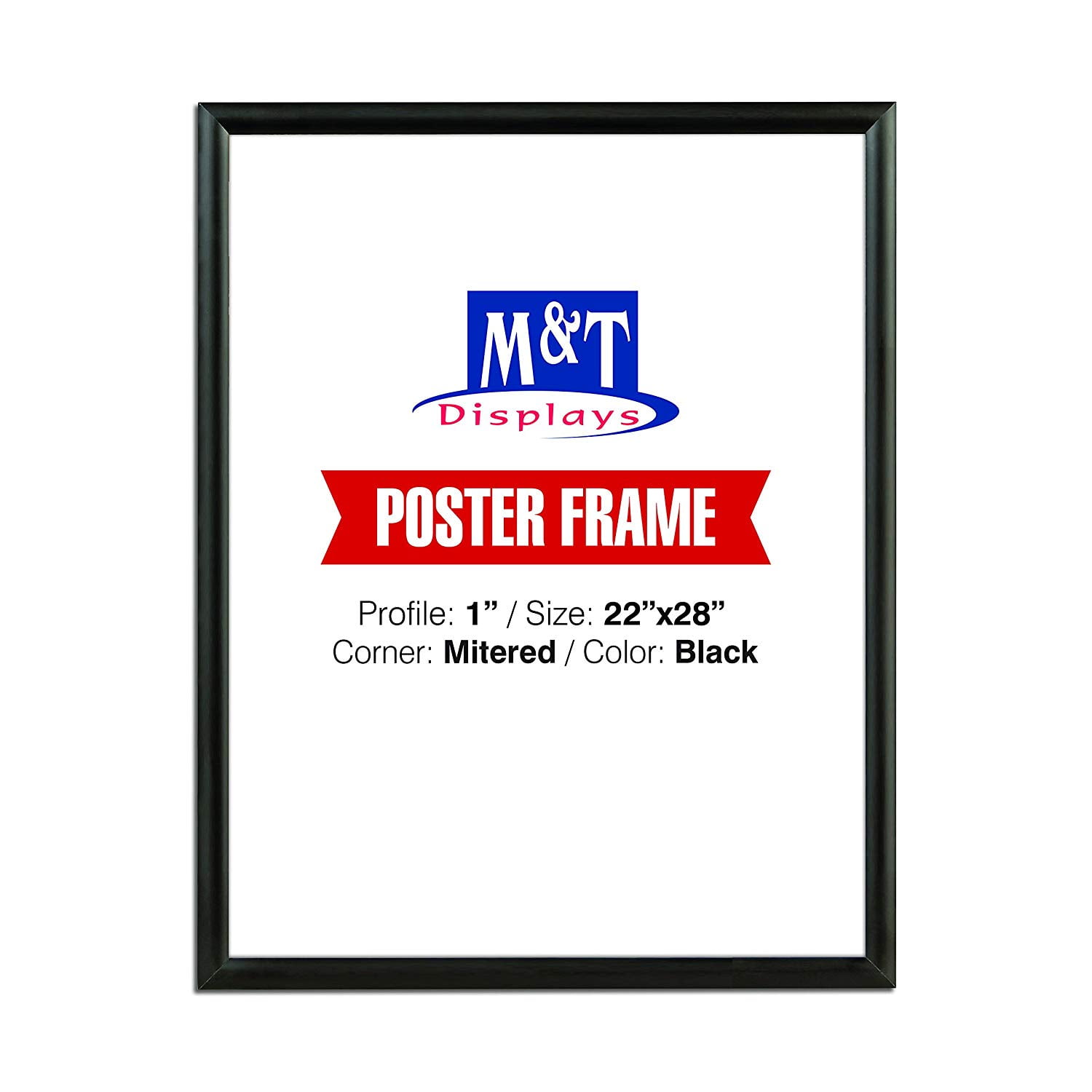 Black Aluminum 22x28 Inch Wall Mount Snap Frame
