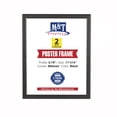 thumbnail image 1 of M&T Displays Snap Poster Frame 11x14 Inch Black 0.79" Aluminum Profile Easy Front Loading Wall Mounting Photo Picture Document Sign Holder Mitered Corner Anti Glare Cover (2 pack), 1 of 1