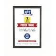 thumbnail image 1 of M&T Displays Snap Poster Frame 11x17 Inch Black 0.79" Aluminum Profile Easy Front Loading Wall Mounting Photo Picture Document Sign Holder Mitered Corner Anti Glare Cover (3 pack), 1 of 3