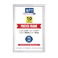 thumbnail image 1 of M&T Displays Snap Poster Frame 11x17 Inch Silver 0.79" Aluminum Profile Easy Front Loading Wall Mounting Photo Picture Document Sign Holder Mitered Corner Anti Glare Cover (10 pack), 1 of 3