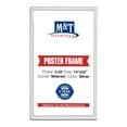 thumbnail image 1 of M&T Displays Snap Poster Frame 14x22 Inch Silver 0.59" Aluminum Profile Front Loading Wall Mounting Picture Photo Document Certificate Sign Holder Mitered Corner Anti Glare Cover, 1 of 5