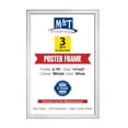 thumbnail image 1 of M&T Displays Snap Poster Frame 14x22 Silver Aluminum Wall Mounting Document Photo Sign Holder (3 pack), 1 of 12