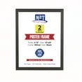 thumbnail image 1 of M&T Displays Snap Poster Frame 16x20 Inch Black 0.79" Aluminum Profile Easy Front Loading Wall Mounting Photo Picture Document Sign Holder Mitered Corner Anti Glare Cover (2 pack), 1 of 3